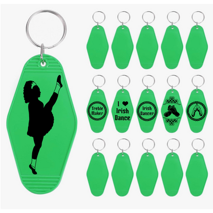 Irish Dance Keychain: High Kick/ Motel Style