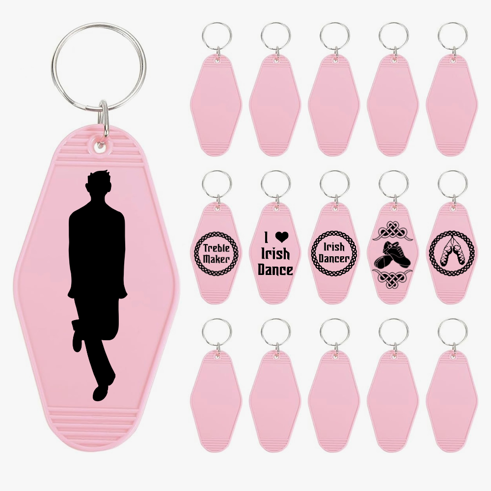 Irish Dance Keychain: Male Silhouette/ Motel Style