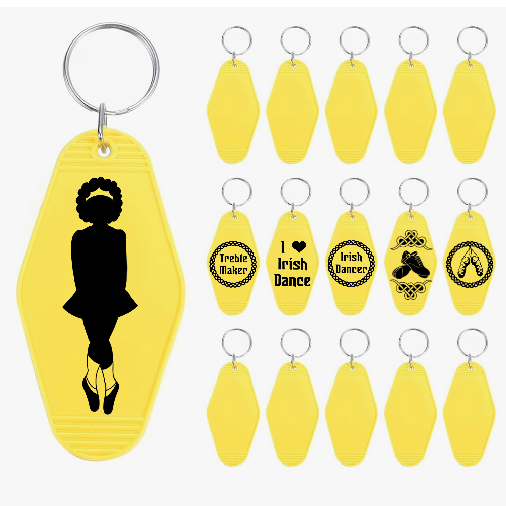 Irish Dance Keychain: Female Silhouette/ Motel Style