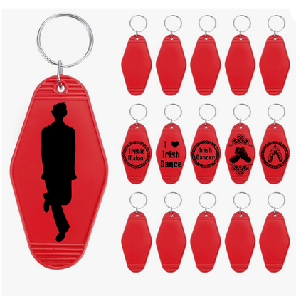 Irish Dance Keychain: Male Silhouette/ Motel Style