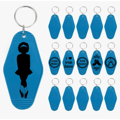 Irish Dance Keychain: Female Silhouette/ Motel Style