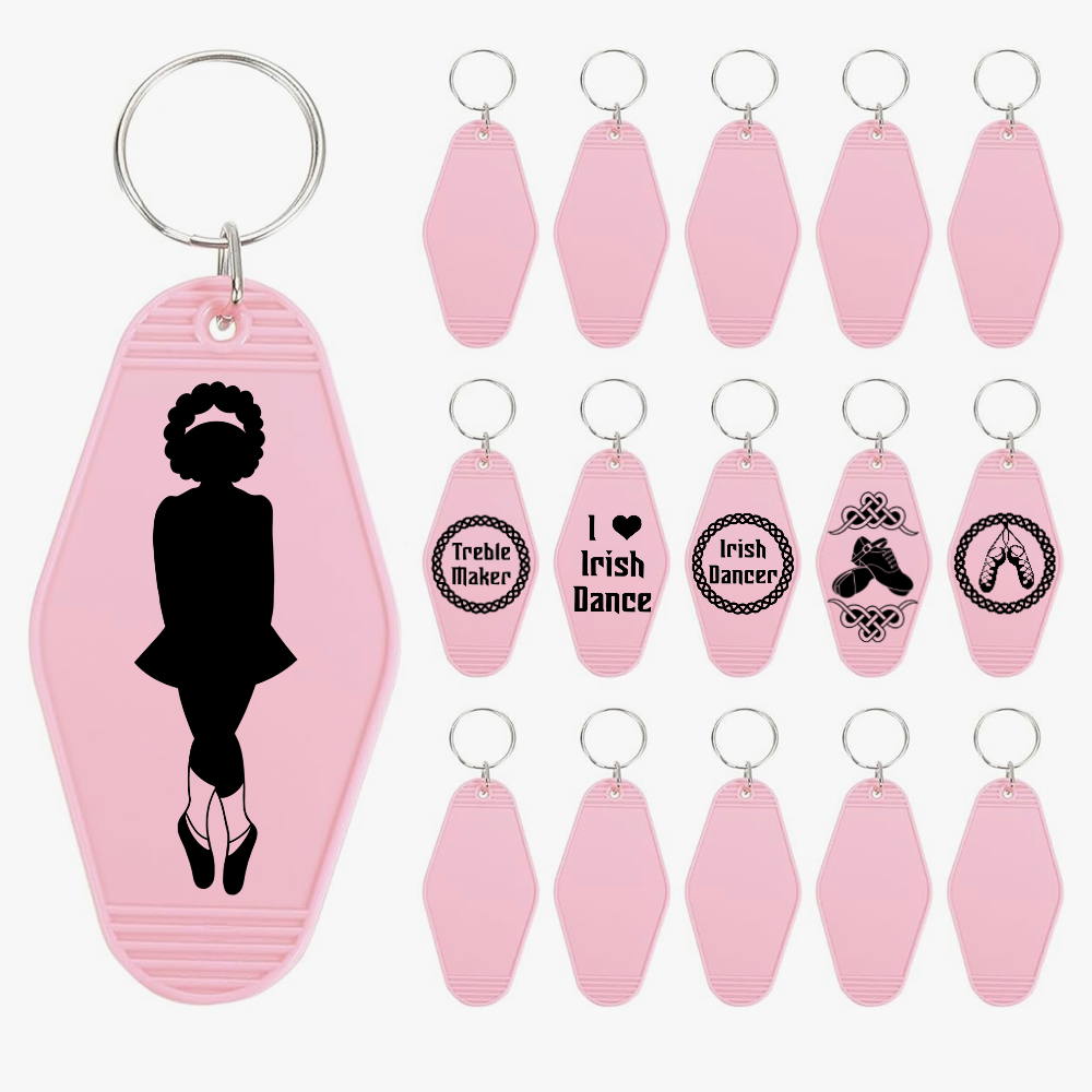 Irish Dance Keychain: Female Silhouette/ Motel Style