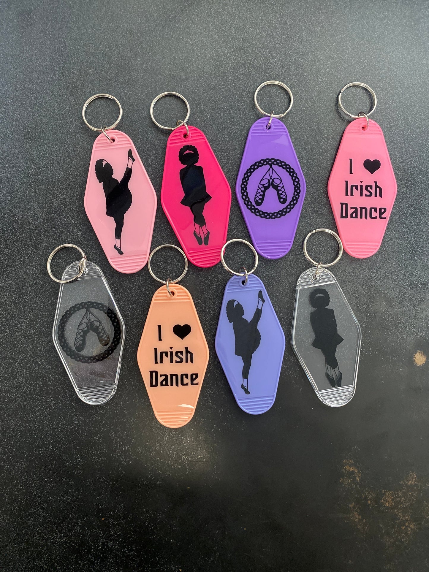 Irish Dance Keychain: Male Silhouette/ Motel Style